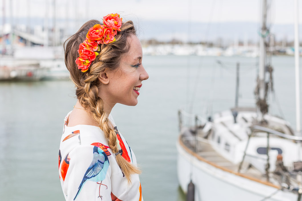 coiffure-tresse-headband-fleurs-1 - Blog mode - La ...