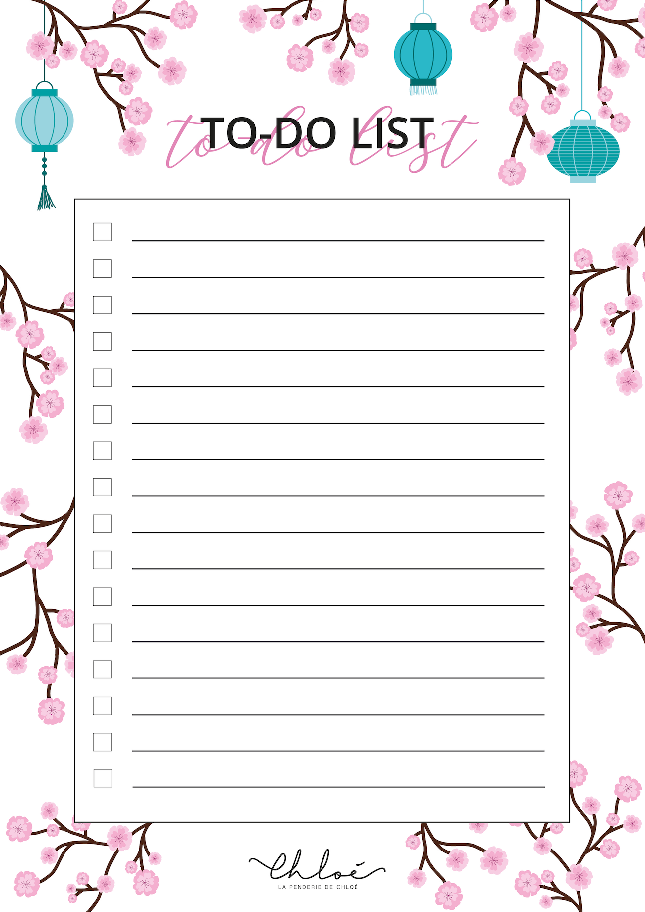 Listes à imprimer pour s'organiser - Blog Lifestyle